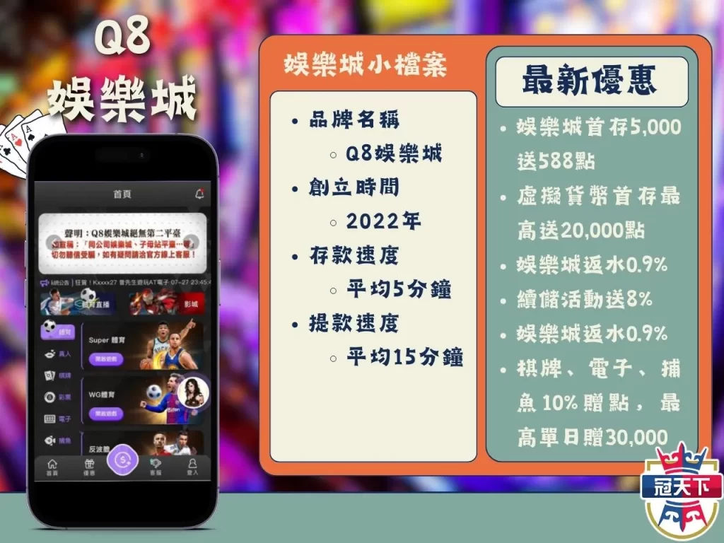 Q8娛樂城 手機娛樂城 台灣線上娛樂城